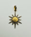 Two Tone Pave Diamond 18K Gold Vermeil and Sterling Silver Sun Pendant