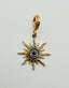Two Tone Diamond Pave Pendant with Gold Vermeil