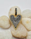 Vermeil and Rhodium Small Pave Diamond Heart Pendant