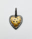 Two Tone Petite 18k Vermeil and Sterling Silver Diamond Heart Pendant
