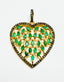 Open Framework Emerald Heart Pendant with Diamonds, 2"
