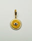 Two Tone White Rhodium & Gold Vermeil Blue Sapphire Eye Pendant