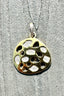 Pave Diamond Unique Shape White Rhodium and Gold Vermeil Pendant