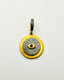 Two Tone Gold Vermeil and Rhodium Blue Sapphire Eye Pendant