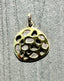 Pave Diamond Unique Shape Rhodium and Gold Vermeil Pendant