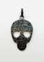 Small Black Spinel Skull Pendant, 1.25"
