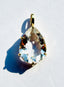 Crystal Quartz, 11.33 ctts, Gold Vermeil Pendant, 1"