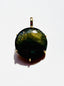 Faceted Round Labradorite Gold Pendant, 1"