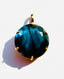 Round Labradorite Gold Vermeil Pendant, 1"