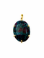 Oval Ruby in Kyanite Pendant with Gold Vermeil