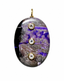 Oval Sugalite Matrix and White Quartz Pendant with Gold Vermeil, 1.5"