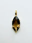 Marquis Cut Smoky Quartz Gold Pendant, 1"
