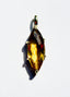 Whisky Quartz Marquis Cut Gold Pendant, 1"
