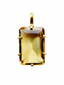 Whisky Citrine Pendant with Gold Vermeil, 1"