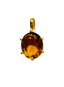 Extra Small Whisky Quartz Pendant with Gold Vermeil, 0.75"