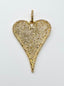 Vermeil Large Pave Diamond Heart Pendant