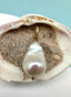 Medium Freshwater Baroque Pearl Pendant with Gold Vermeil Diamond