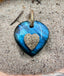 Pave Diamond Center Labradorite Vermeil Heart Pendant