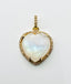 Rainbow Moonstone and Diamond Vermeil Small Heart Pendant