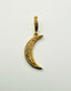 Pave Diamond Petite Gold Vermeil Crescent Moon Pendant