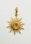 Gold Vermeil Pave Diamond Spiral Sun Pendant
