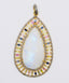Rainbow Moonstone Multicolor Sapphire and Diamond Pendant with Gold Vermeil