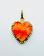 Small Vermeil Spiny Oyster and Diamond Heart Pendant