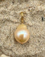 Natural Pink Baroque and Gold Vermeil Diamond Pendant