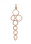 Pave Diamond Multiple Circles Rose Gold Vermeil Diamond Pendant