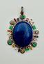 Lapis, Opal, Diamond, and Multi Stone Mix Pendant with Rose Gold Vermeil