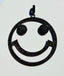 Black Spinel Smile Charm with Sterling Silver, 2.5"
