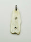 Ivory Colored Horn Pendant with 2 Raw Diamonds and a Diamond Jump Ring with Sterling Silver
