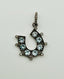 Small Turquoise and Diamond Horseshoe Pendant with Sterling Silver
