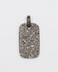 Pave Diamond Dogtag Pendant with Sterling Silver