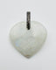 Rainbow Moonstone Heart Shaped Pendant, Sterling Silver and Diamond Ring