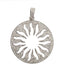 Pave Diamond Cut Out Sun Sterling Silver Pendant, 1.35 Cttw