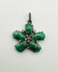 Natural Emerald and Diamond Flower Pendant