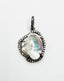 One of a Kind Organic Freshwater Pearl and Diamond Sterling Silver Pendant