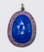 Lapis, Amethyst, and Diamond Pendant with Sterling Silver