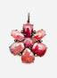 Large Pink Ruby and Diamond Flower Pendant