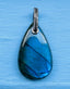 Medium Labradorite Teardrop Shaped Cabochan and Diamond Pendant