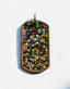 Multicolor Tourmaline Dog Tag Pendant, 1.75"