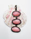 Pink Opal and Diamond 3 Stone Pendant