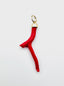 Orange Red Coral Branch Vermeil Pendant