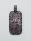 Pave Multicolor Spinel Sterling Silver Dog Tag Pendant
