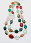 36" Multi Stone Vermeil Bezeled Necklace