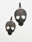 Small Black Spinel Skull Pendant, 1.25"