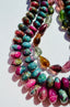 19" Faceted Ruby in Kyanite Rondelle Necklace with Sterling Silver Diamond Clasp