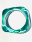 MCM 1960's Aqua/Turquoise Twisted Lucite Bracelet
