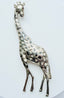1940s Large Silver Tone Pot Metal Giraffe